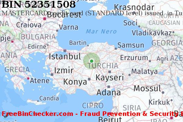 52351508 MASTERCARD credit Turkey TR Lista BIN