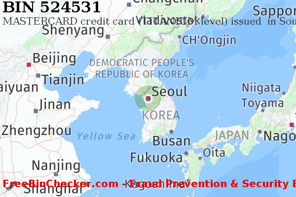 524531 MASTERCARD credit South Korea KR BIN Danh sách
