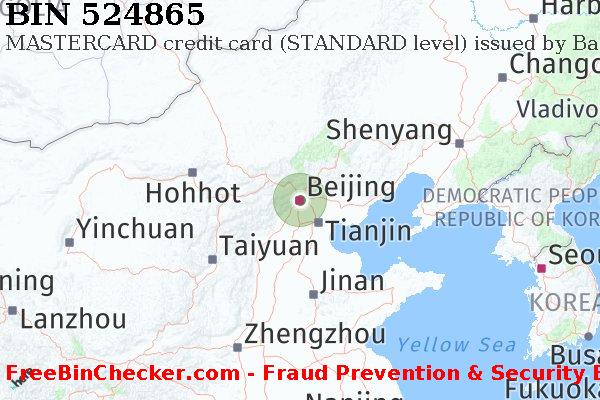 524865 MASTERCARD credit China CN BIN List
