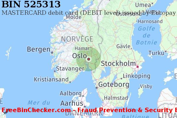 525313 MASTERCARD debit Norway NO BIN Liste 