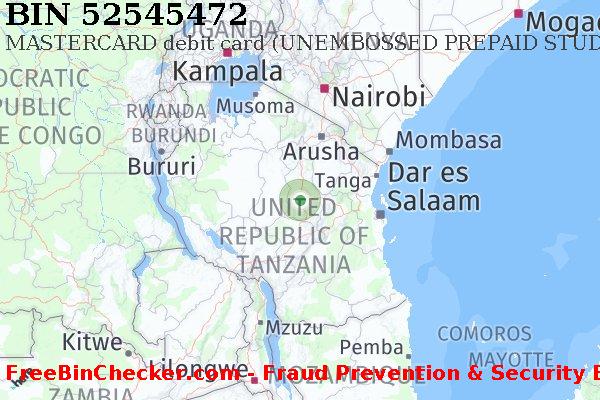 52545472 MASTERCARD debit Tanzania TZ BIN List