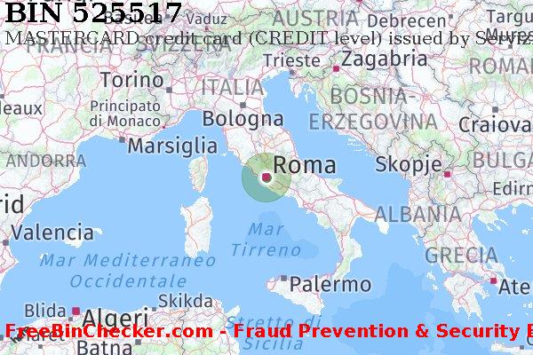 525517 MASTERCARD credit Italy IT Lista BIN