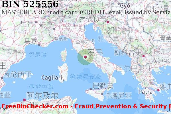 525556 MASTERCARD credit Italy IT BIN列表
