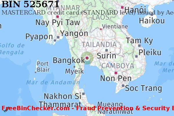 525671 MASTERCARD credit Thailand TH Lista de BIN