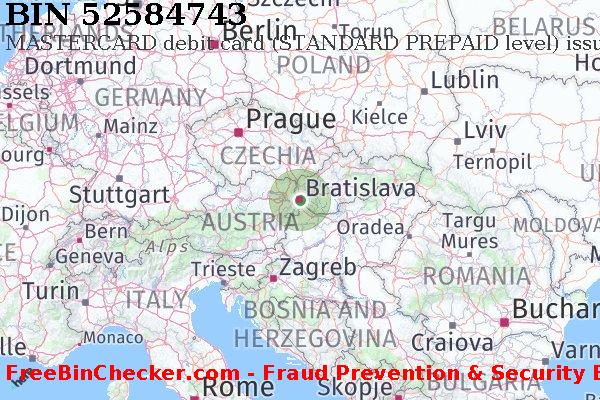 52584743 MASTERCARD debit Slovakia (Slovak Republic) SK বিন তালিকা