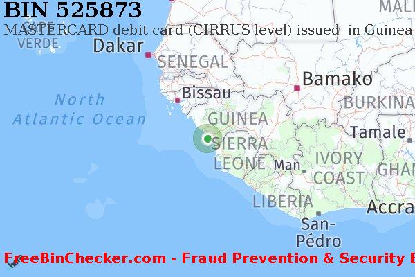 525873 MASTERCARD debit Guinea GN BIN List