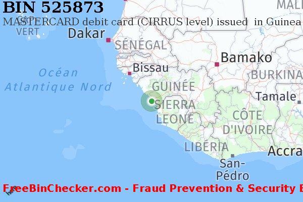 525873 MASTERCARD debit Guinea GN BIN Liste 