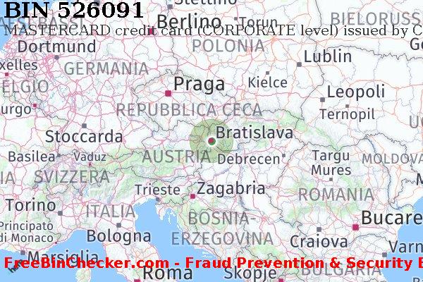 526091 MASTERCARD credit Slovakia (Slovak Republic) SK Lista BIN