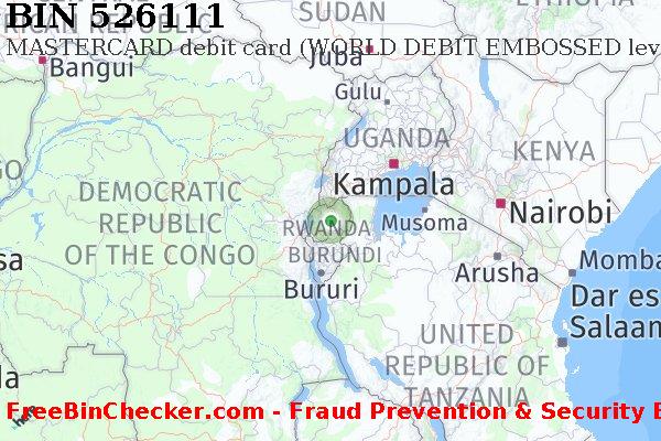 526111 MASTERCARD debit Rwanda RW BIN Lijst