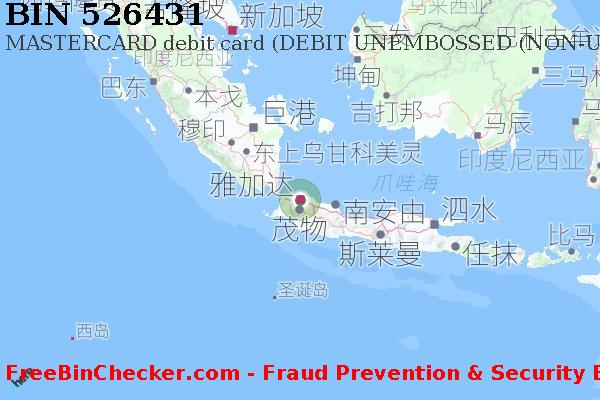 526431 MASTERCARD debit Indonesia ID BIN列表