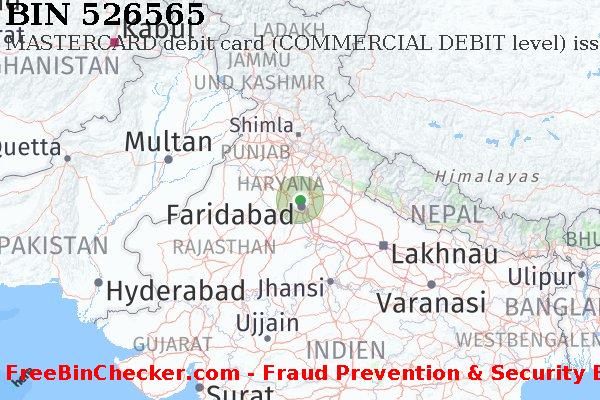 526565 MASTERCARD debit India IN BIN-Liste