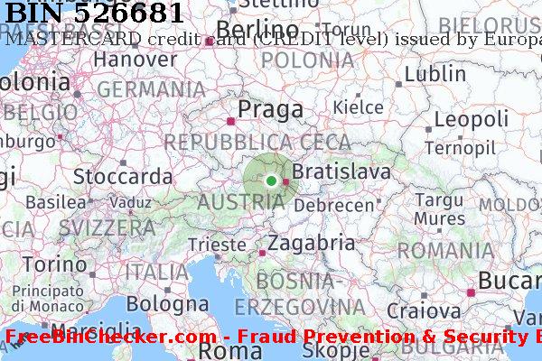 526681 MASTERCARD credit Austria AT Lista BIN