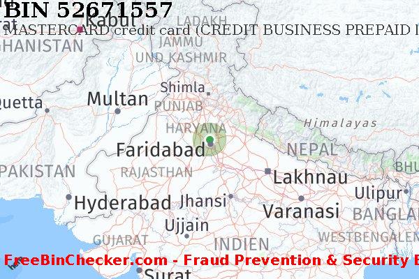 52671557 MASTERCARD credit India IN BIN-Liste