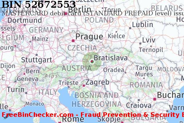 52672553 MASTERCARD debit Slovakia (Slovak Republic) SK BIN List