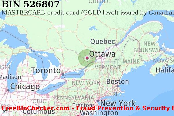 526807 MASTERCARD credit Canada CA BIN List