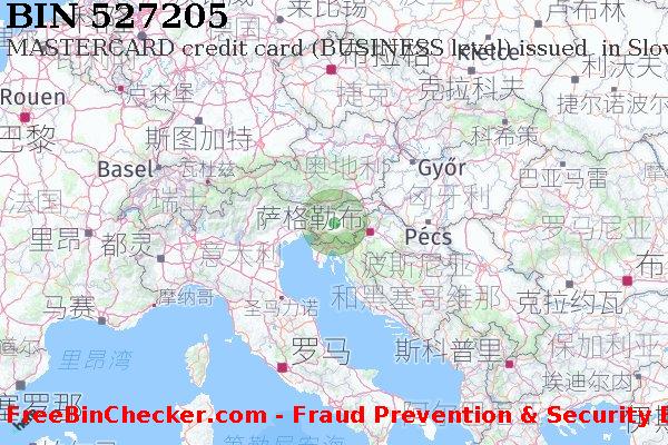527205 MASTERCARD credit Slovenia SI BIN列表