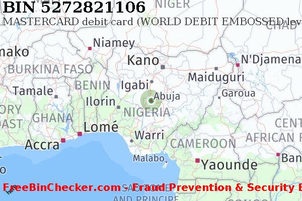 5272821106 MASTERCARD debit Nigeria NG BIN List
