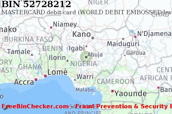 52728212 MASTERCARD debit Nigeria NG BIN List