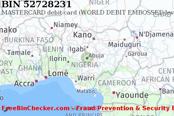 52728231 MASTERCARD debit Nigeria NG BIN List