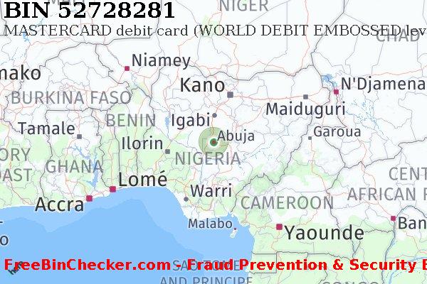 52728281 MASTERCARD debit Nigeria NG BIN List
