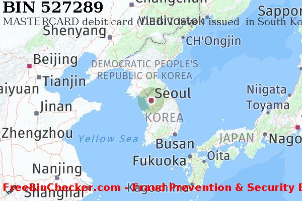 527289 MASTERCARD debit South Korea KR BIN List