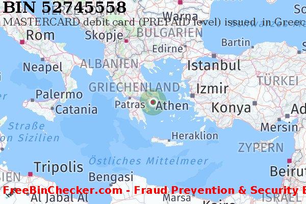 52745558 MASTERCARD debit Greece GR BIN-Liste