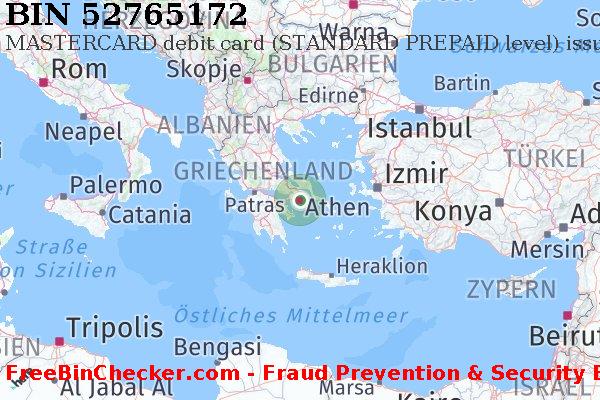 52765172 MASTERCARD debit Greece GR BIN-Liste