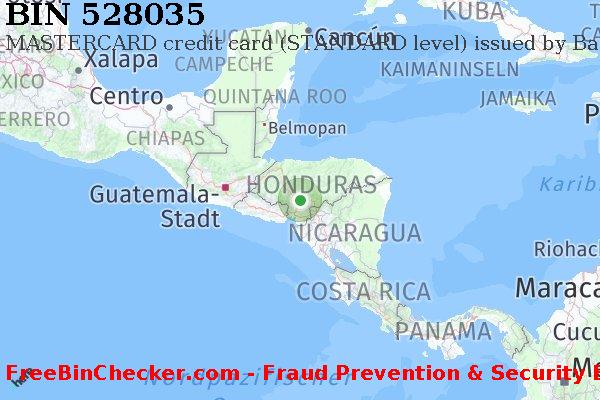 528035 MASTERCARD credit Honduras HN BIN-Liste