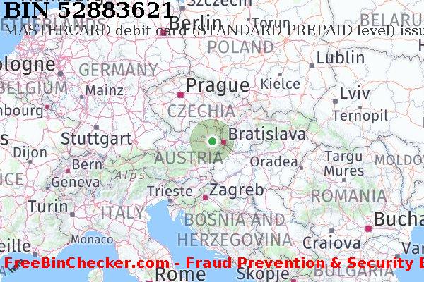 52883621 MASTERCARD debit Austria AT BIN List
