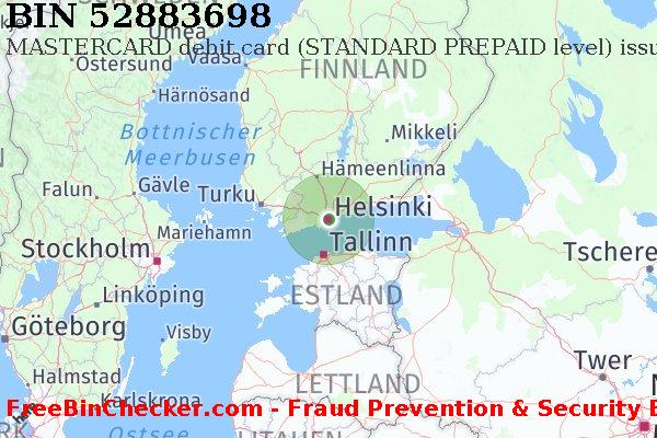 52883698 MASTERCARD debit Finland FI BIN-Liste
