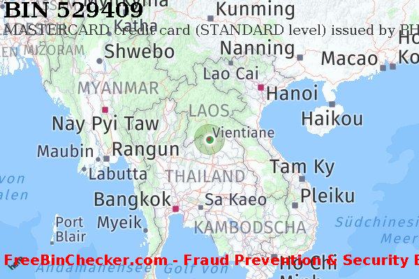 529409 MASTERCARD credit Lao People's Democratic Republic LA BIN-Liste