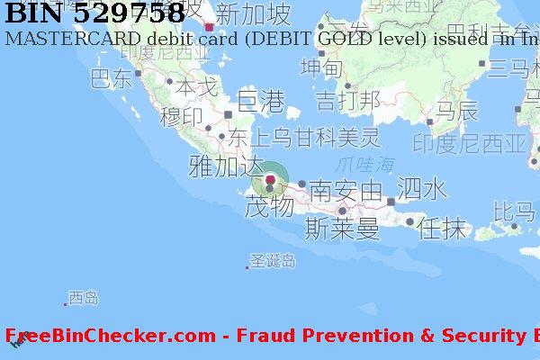 529758 MASTERCARD debit Indonesia ID BIN列表