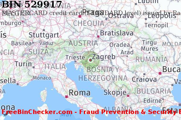 529917 MASTERCARD credit Croatia HR Lista de BIN