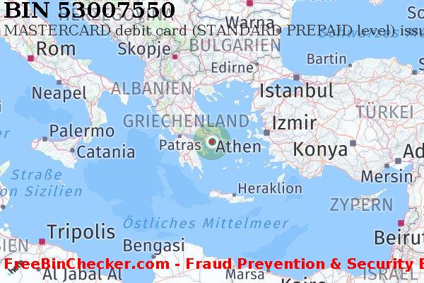 53007550 MASTERCARD debit Greece GR BIN-Liste