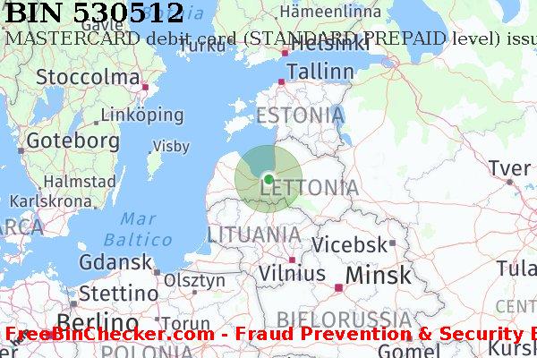 530512 MASTERCARD debit Latvia LV Lista BIN