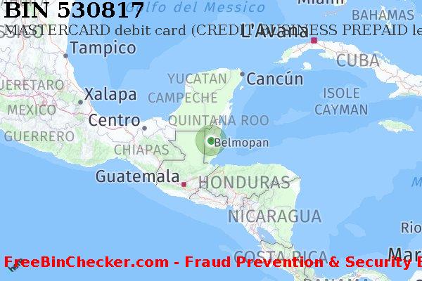 530817 MASTERCARD debit Belize BZ Lista BIN