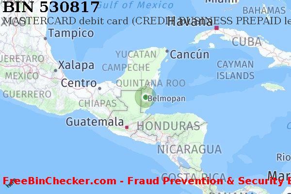 530817 MASTERCARD debit Belize BZ BIN 목록