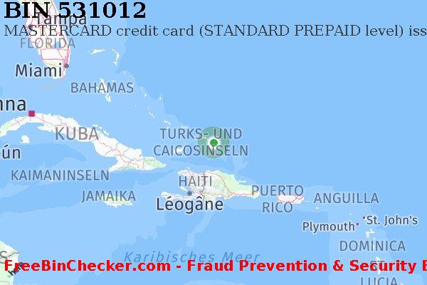 531012 MASTERCARD credit Turks and Caicos Islands TC BIN-Liste