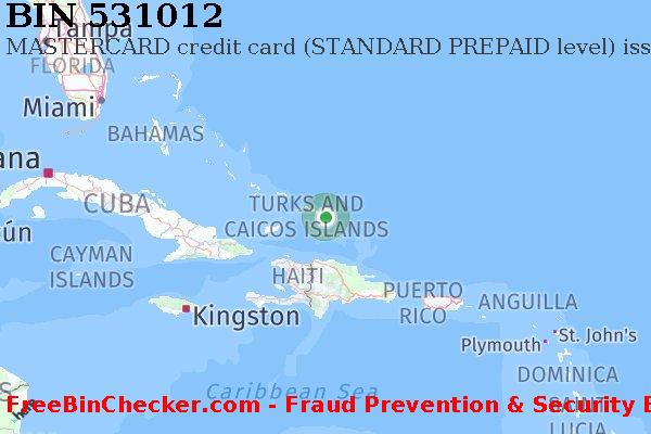 531012 MASTERCARD credit Turks and Caicos Islands TC बिन सूची