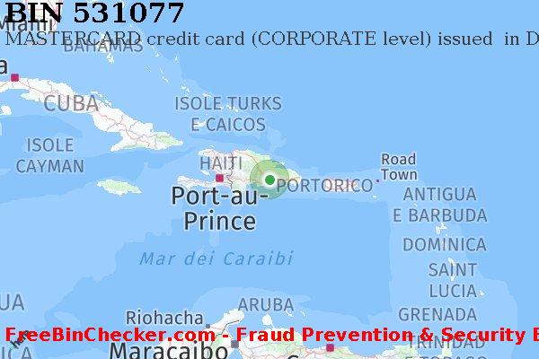 531077 MASTERCARD credit Dominican Republic DO Lista BIN