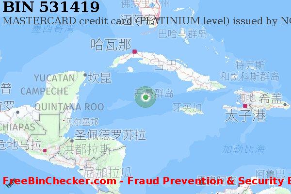 531419 MASTERCARD credit Cayman Islands KY BIN列表