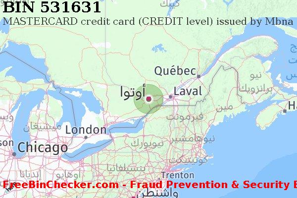 531631 MASTERCARD credit Canada CA قائمة BIN