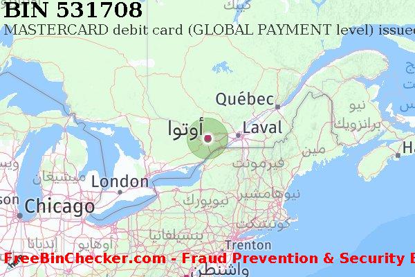 531708 MASTERCARD debit Canada CA قائمة BIN