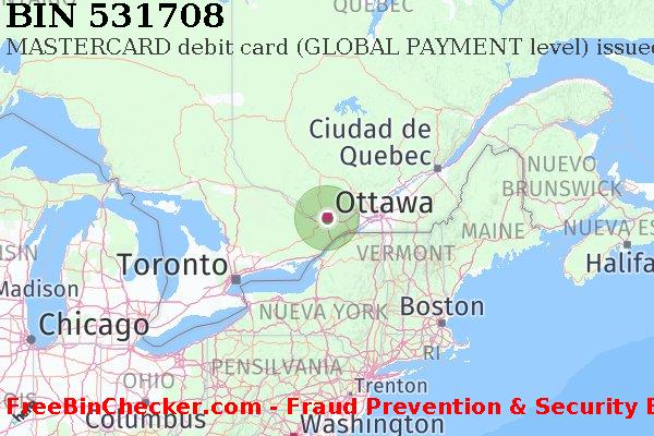 531708 MASTERCARD debit Canada CA Lista de BIN