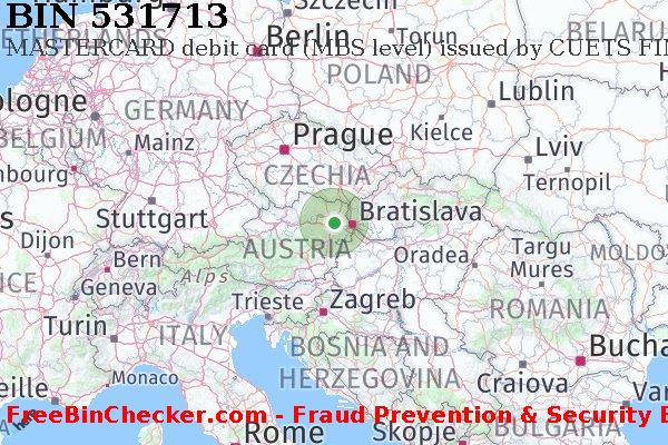 531713 MASTERCARD debit Austria AT Lista de BIN
