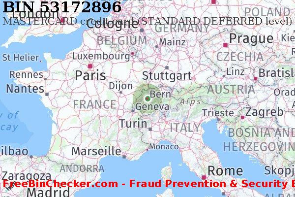 53172896 MASTERCARD credit Switzerland CH BIN List