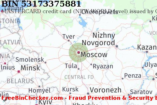 53173375881 MASTERCARD credit Russian Federation RU BIN List