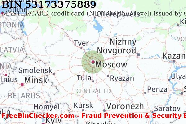 53173375889 MASTERCARD credit Russian Federation RU BIN List