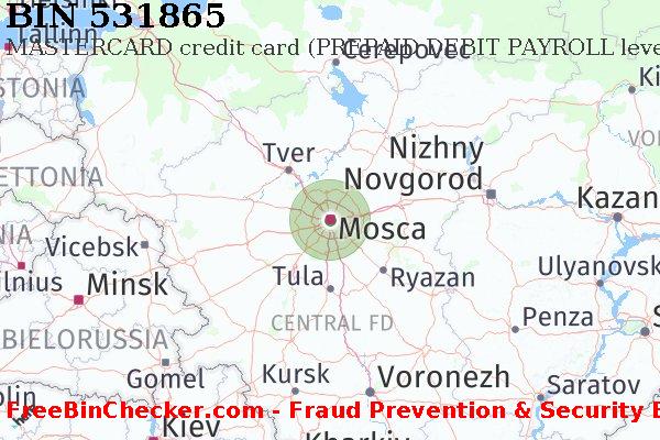 531865 MASTERCARD credit Russian Federation RU Lista BIN
