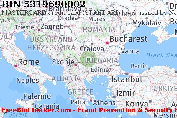5319690002 MASTERCARD credit Bulgaria BG BIN List